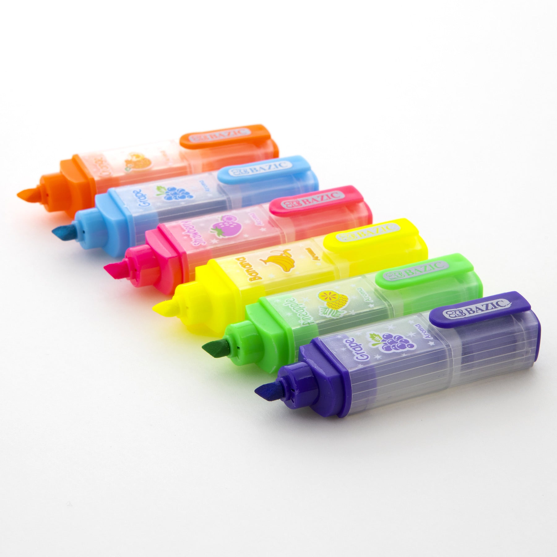 Scented Fluorescent Highlighters, 6 Count