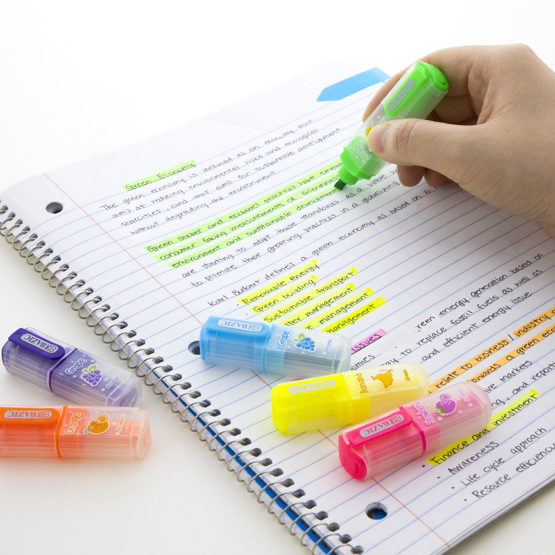 Scented Fluorescent Highlighters, 6 Count
