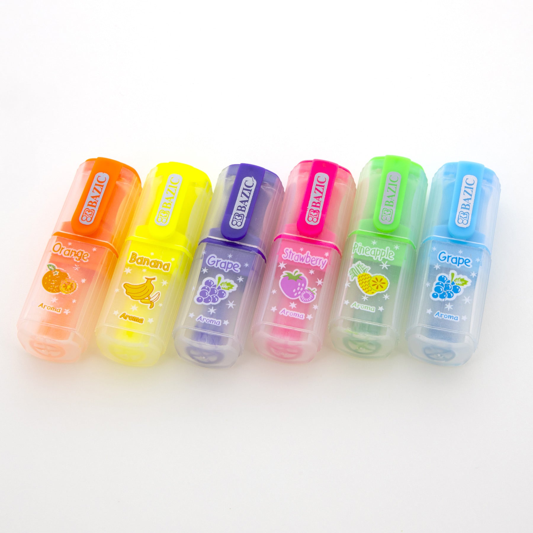 Scented Fluorescent Highlighters, 6 Count