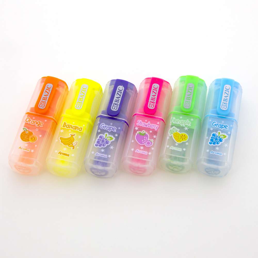 Mini Fruit Scented Highlighters Six Aromas 48 Count