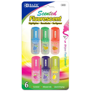 Fruit Scented Mini Highlighters (6/Pack)