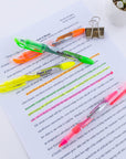 Pen Style Fluorescent Color Liquid Highlighters (4/Pack)