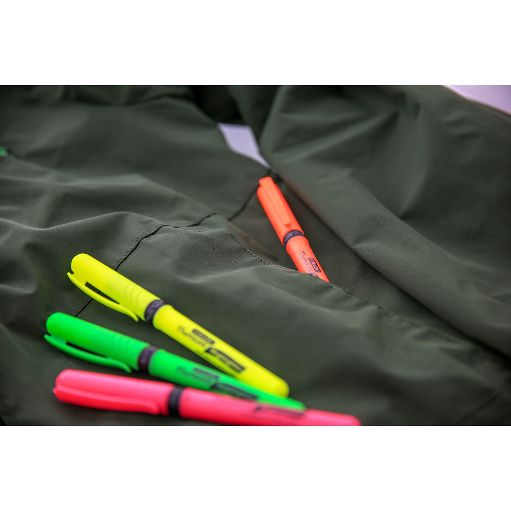 Assorted Fluorescent Highlighters, Pen-Style, 4-Count