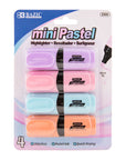 Mini Desk Style Pastel Highlighters (4/Pack)