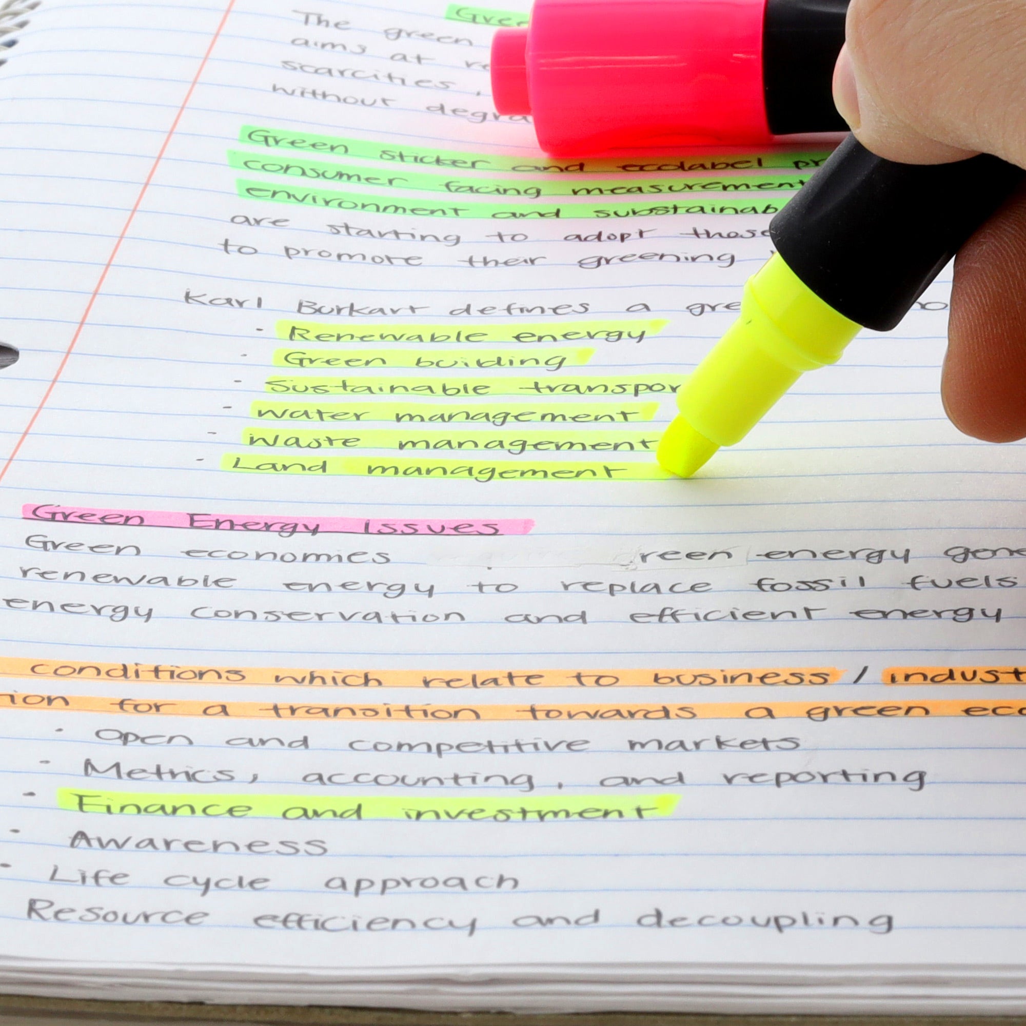 Yellow Fluorescent Highlighters, Desk-Style, 3-Count