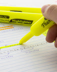 Yellow Desk Style Fluorescent Highlighters (12/Box)