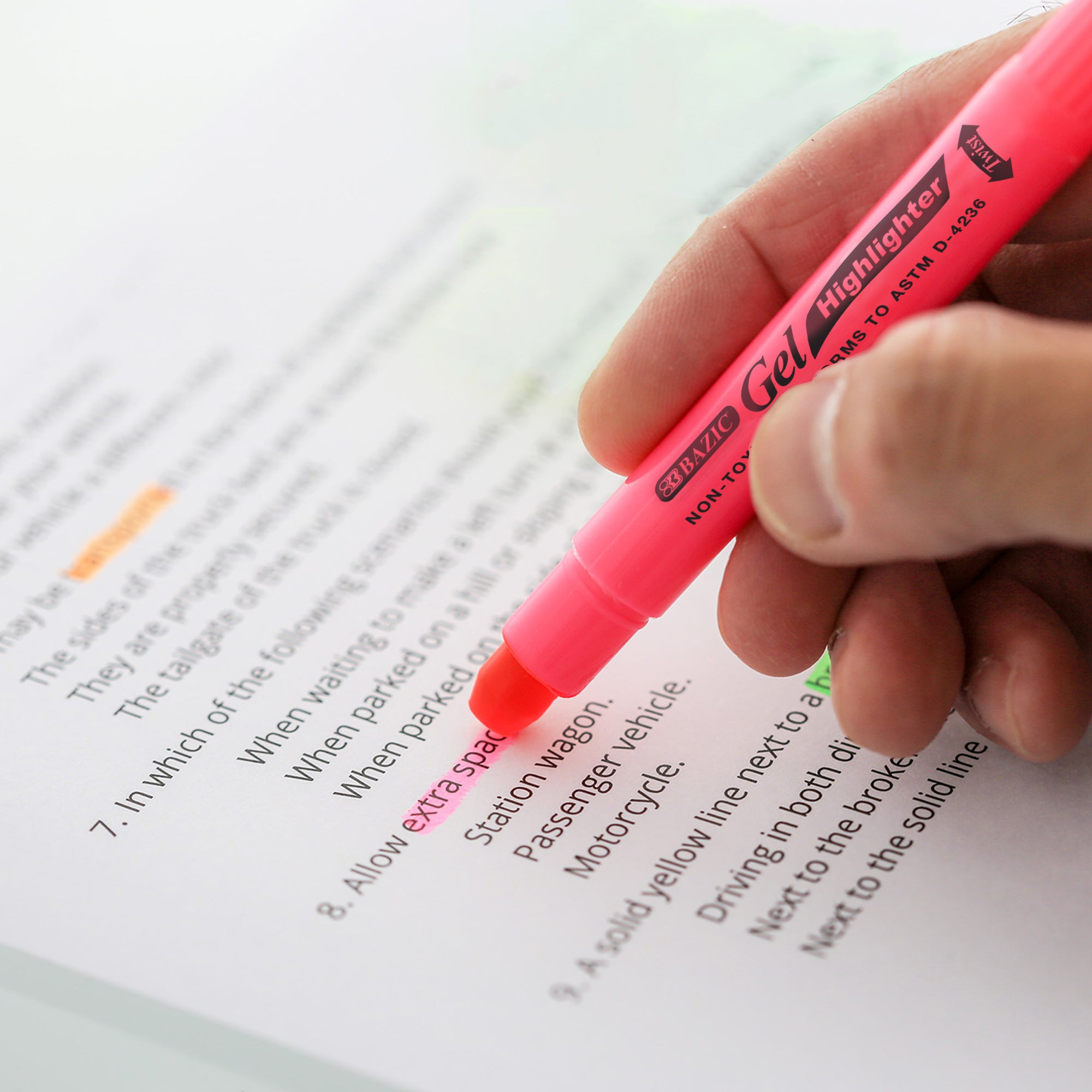 Bible Highlighters, Gel, 5 Fluorescent Colors