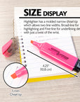 Fluorescent Highlighters w/ Pocket Clip (4/Pack)
