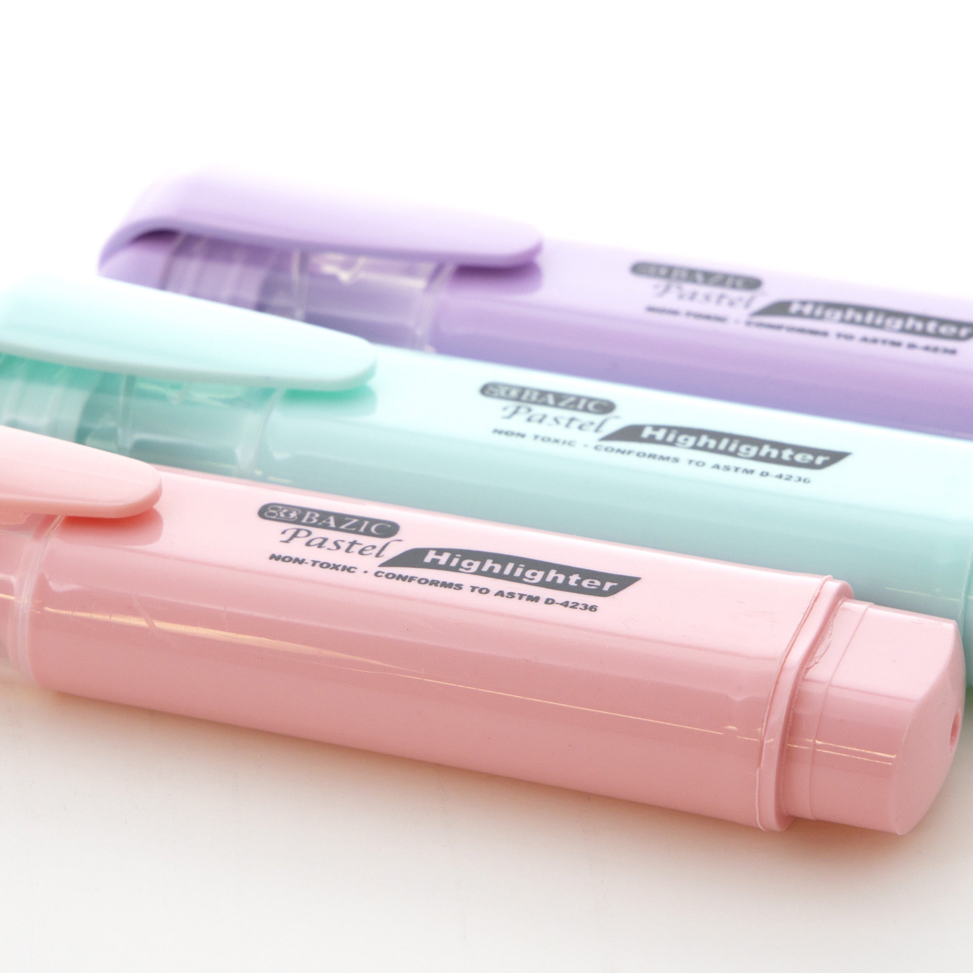 Pastel Highlighters, Chisel Tip, 4 Count