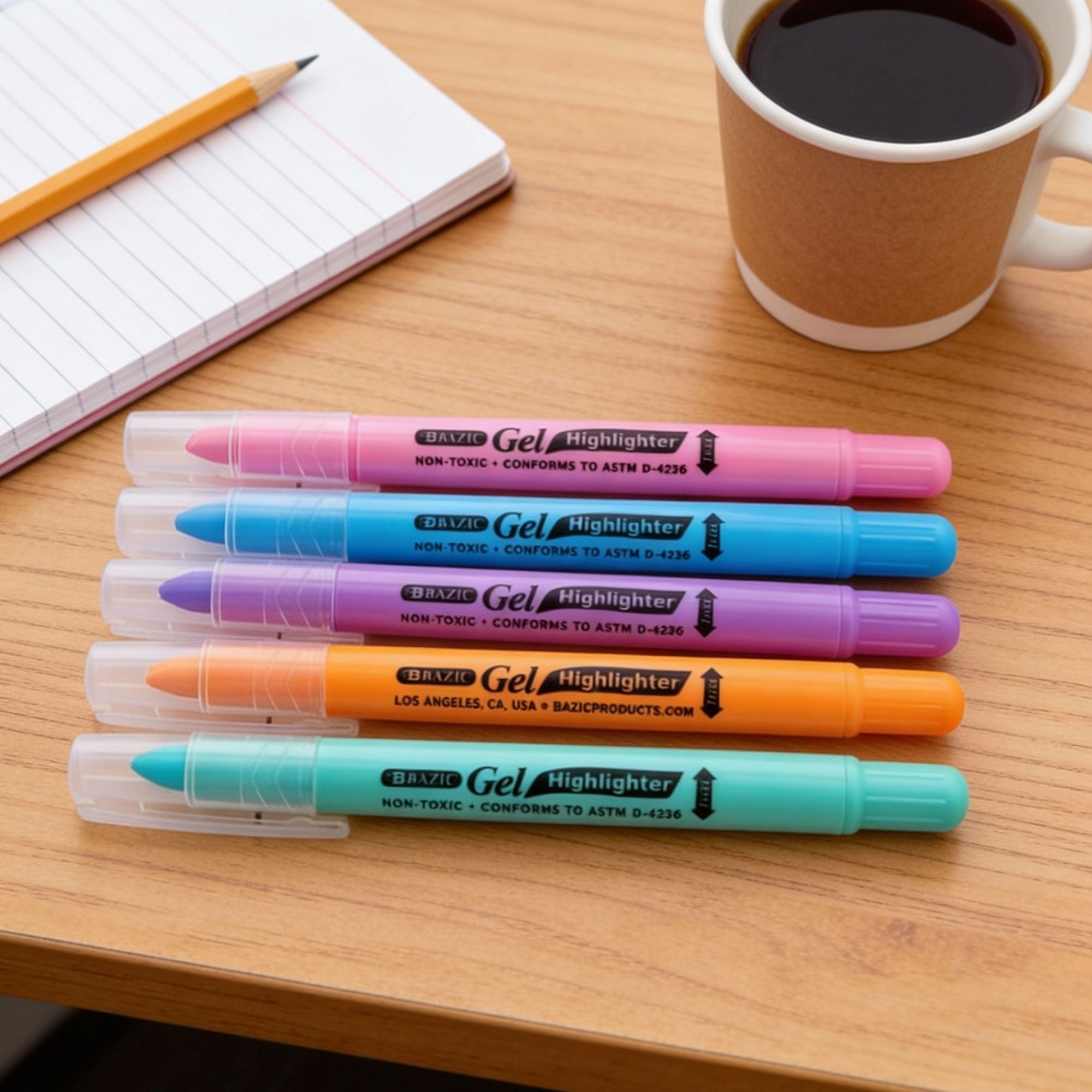 5 Pastel Gel Highlighters