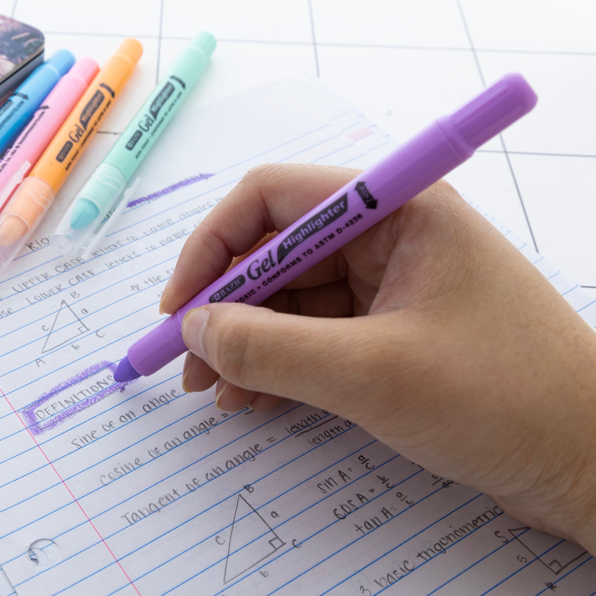 Bible Highlighters, Gel, 12 Fluorescent & Pastel Colors