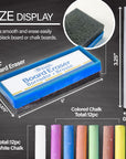 12 Color & 12 White Chalk w/ Eraser Set
