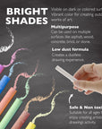 12 Color & 12 White Chalk w/ Eraser Set
