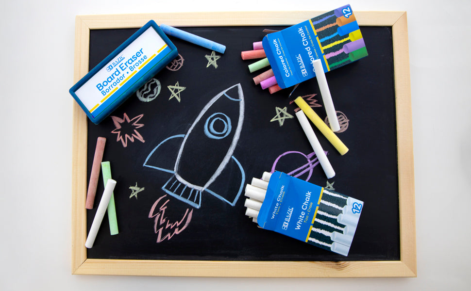 12 Color &amp; 12 White Chalk w/ Eraser Set