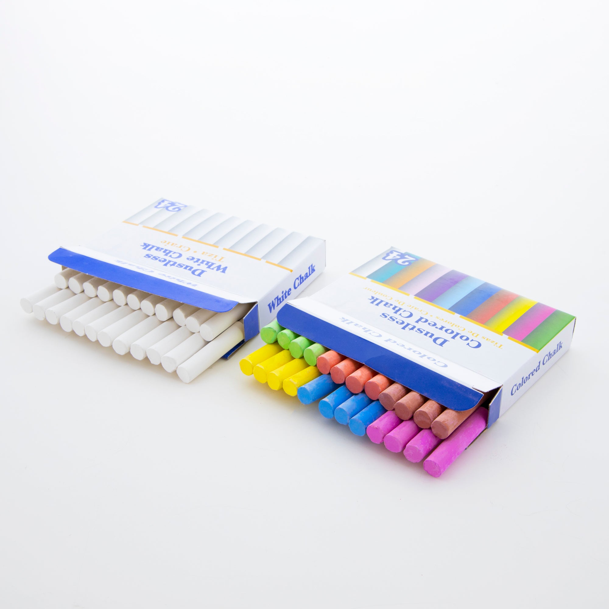 Dustless Assorted Color Chalk (24/Box)
