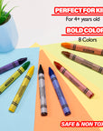 8 Color Premium Jumbo Triangle Crayons