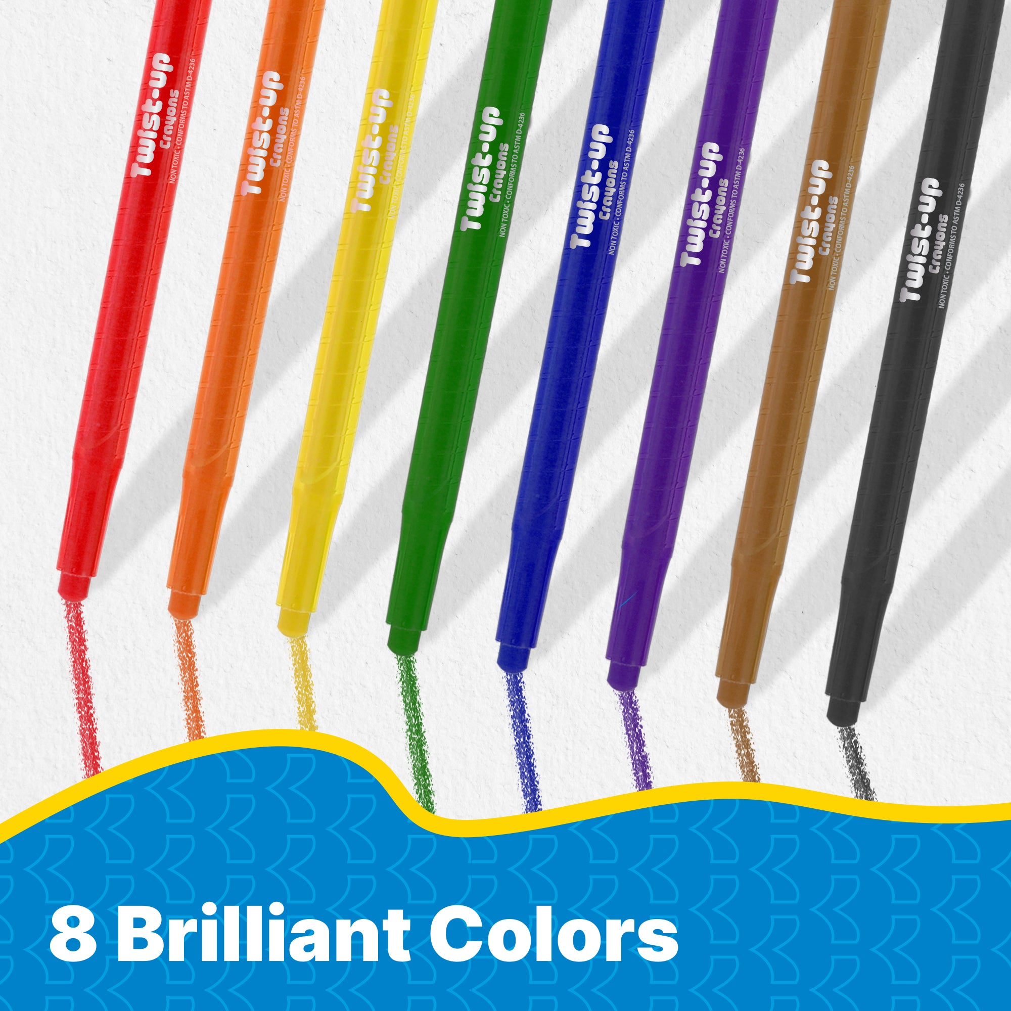 8 Color Twist-Up Propelling Crayons