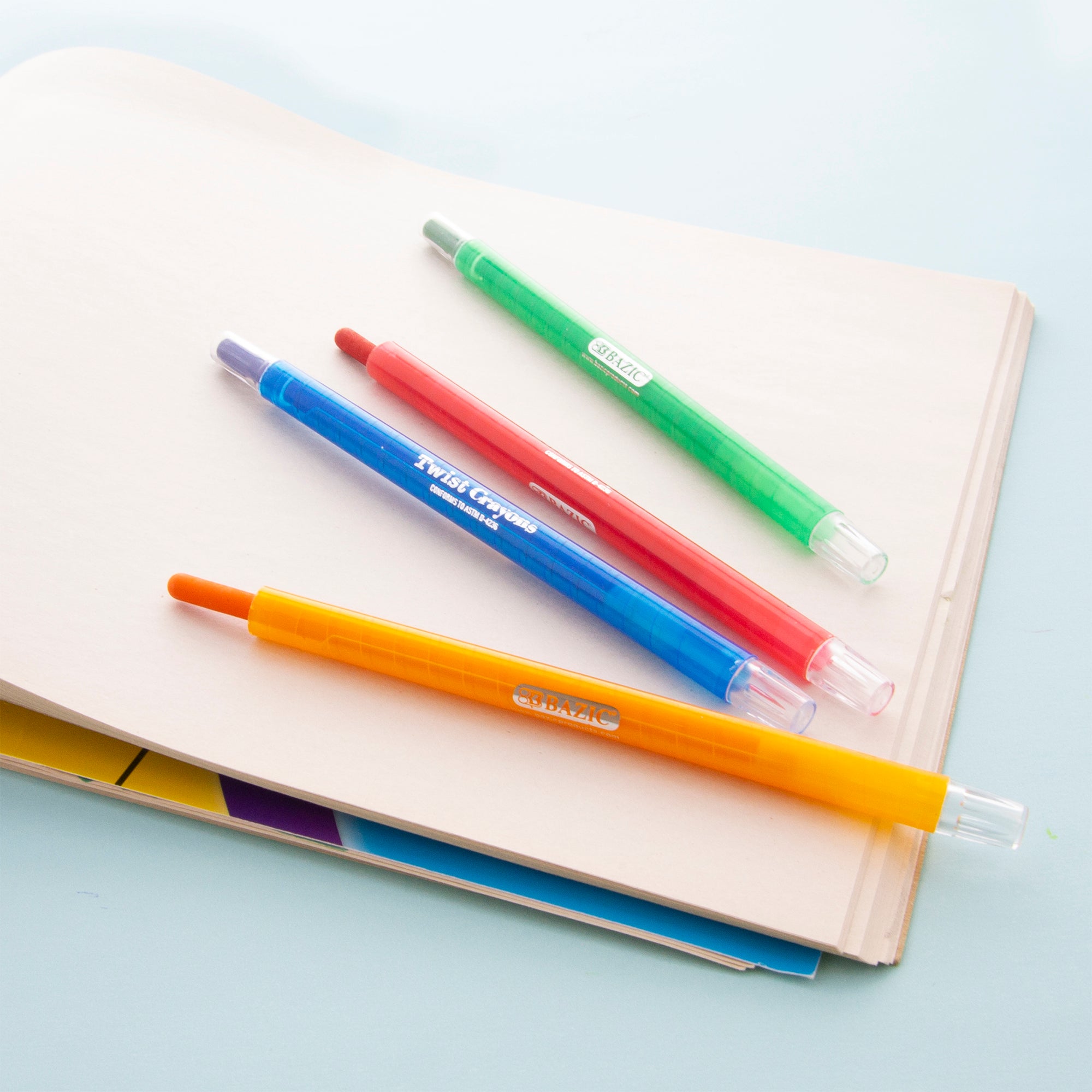 8 Color Twist-Up Propelling Crayons