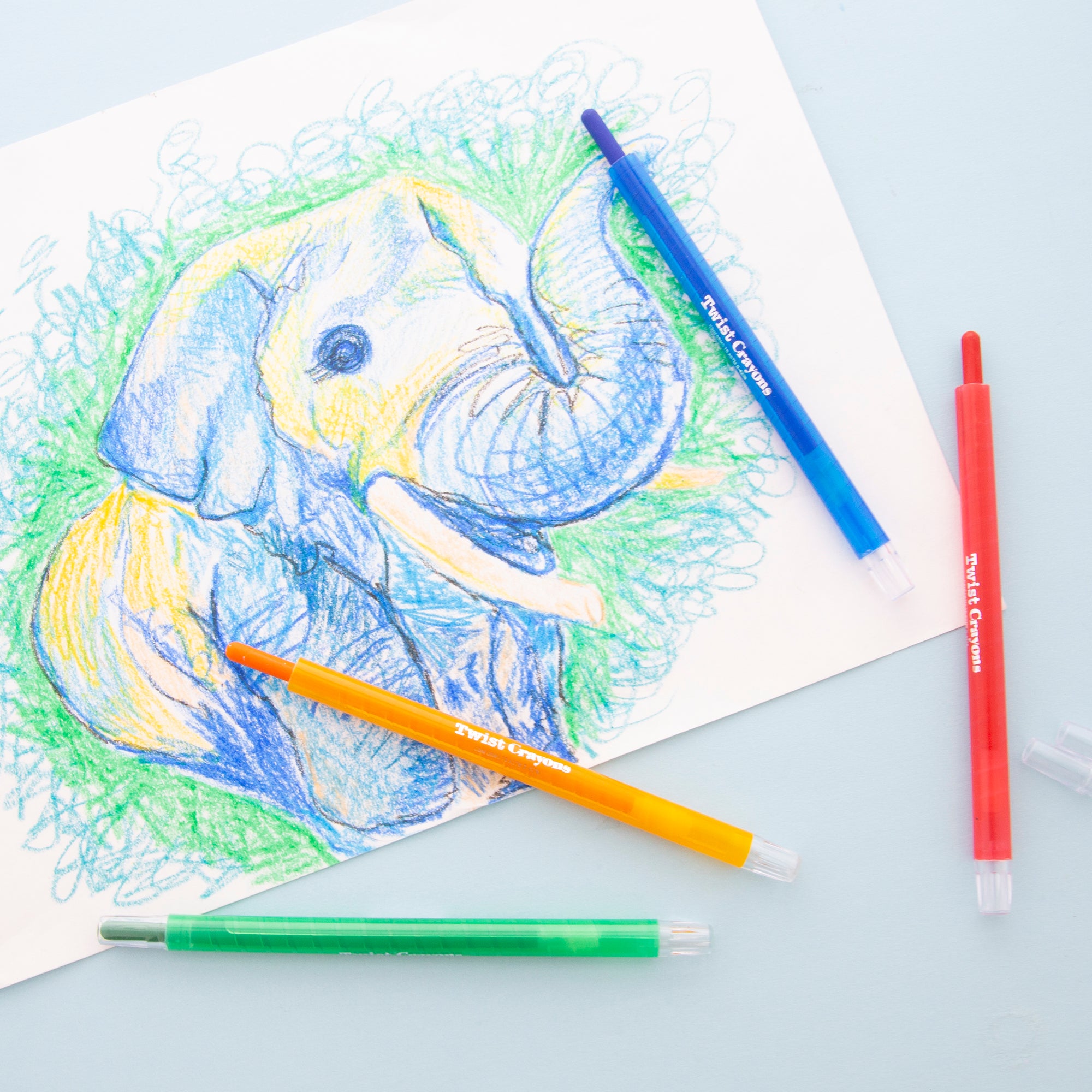 8 Color Twist-Up Propelling Crayons