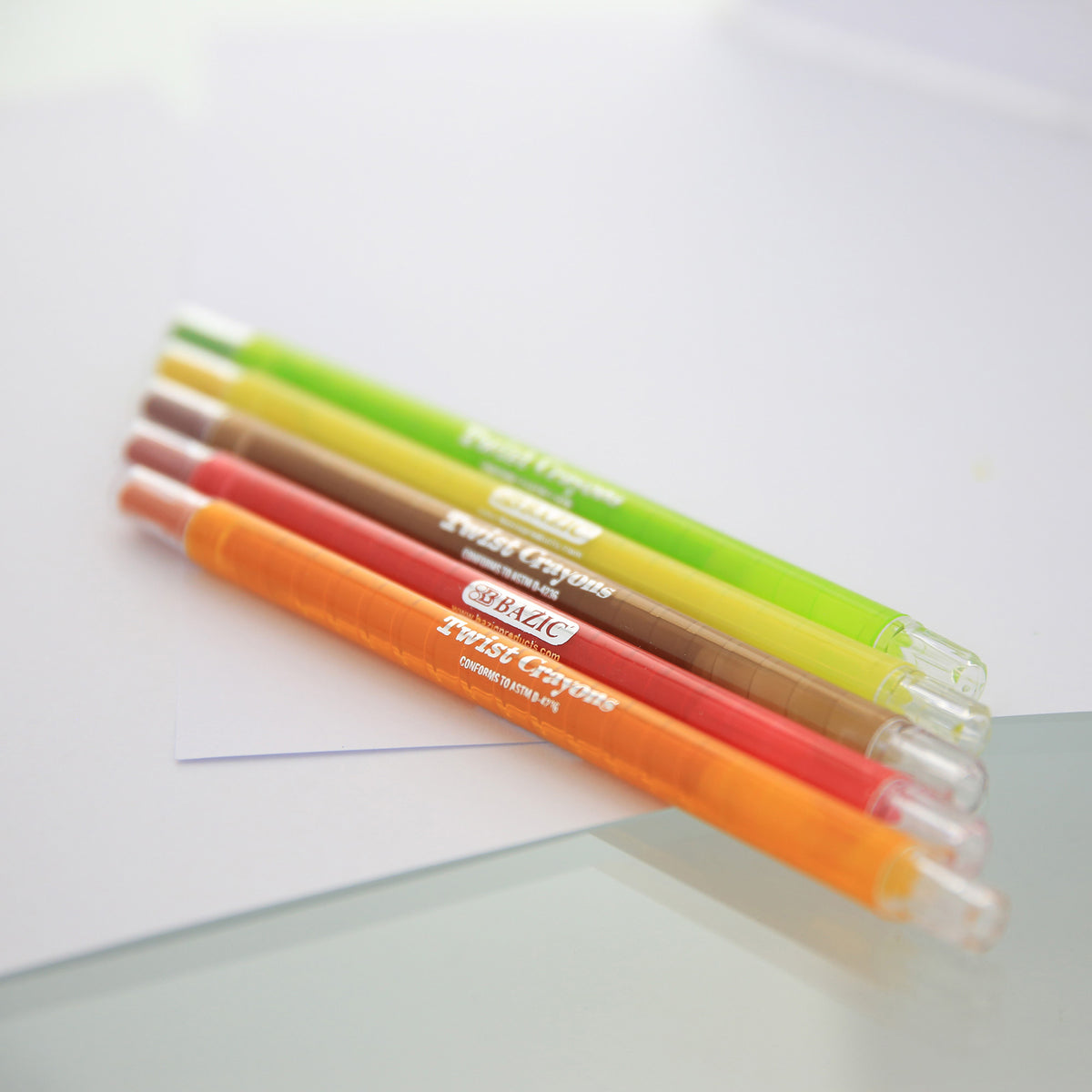Twist-Up Crayons, 8 Colors, No Sharpening