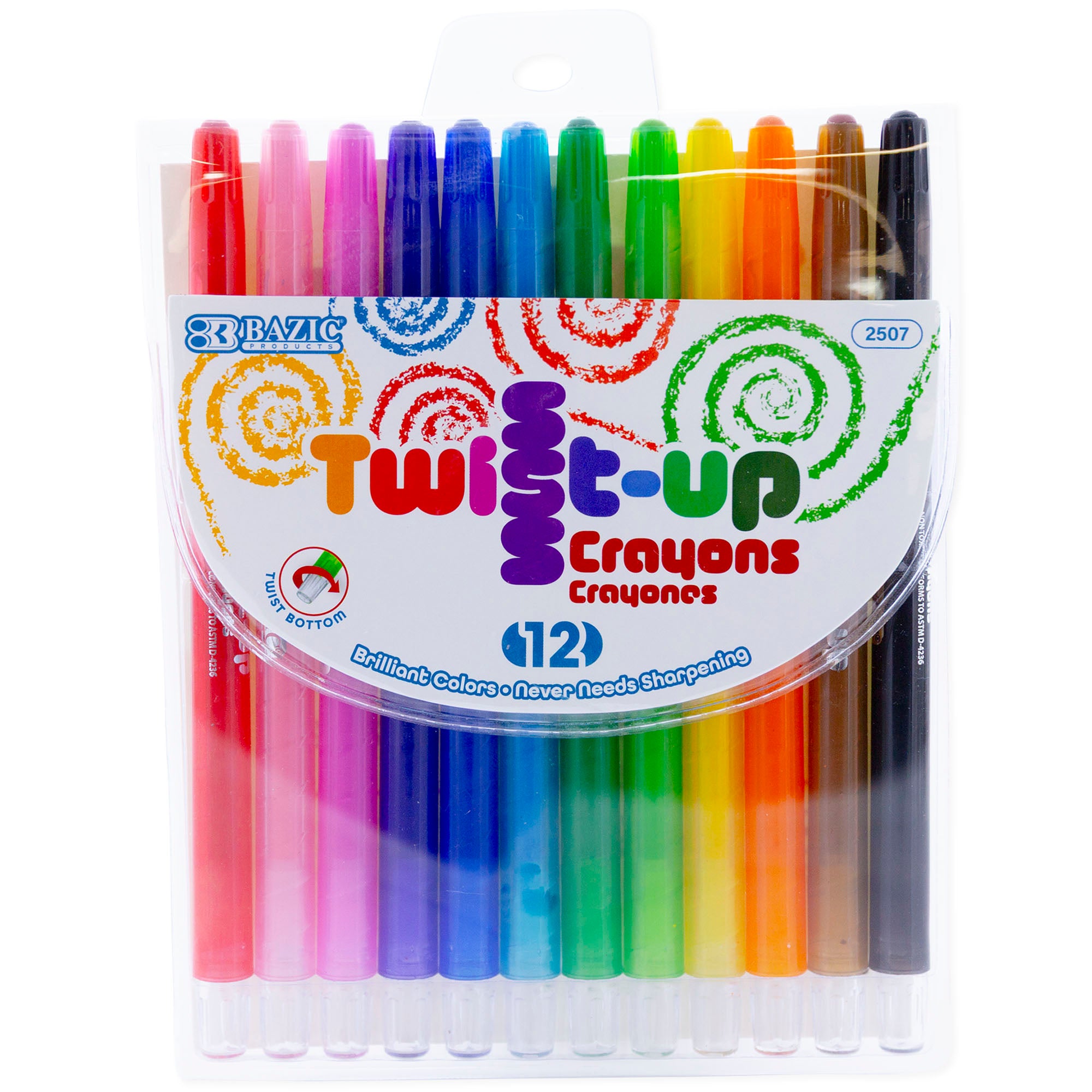BAZIC 12 Color Twist-Up Propelling Crayons – BAZIC Store