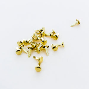1/2" Brass Plated Fastener (100/Pack)