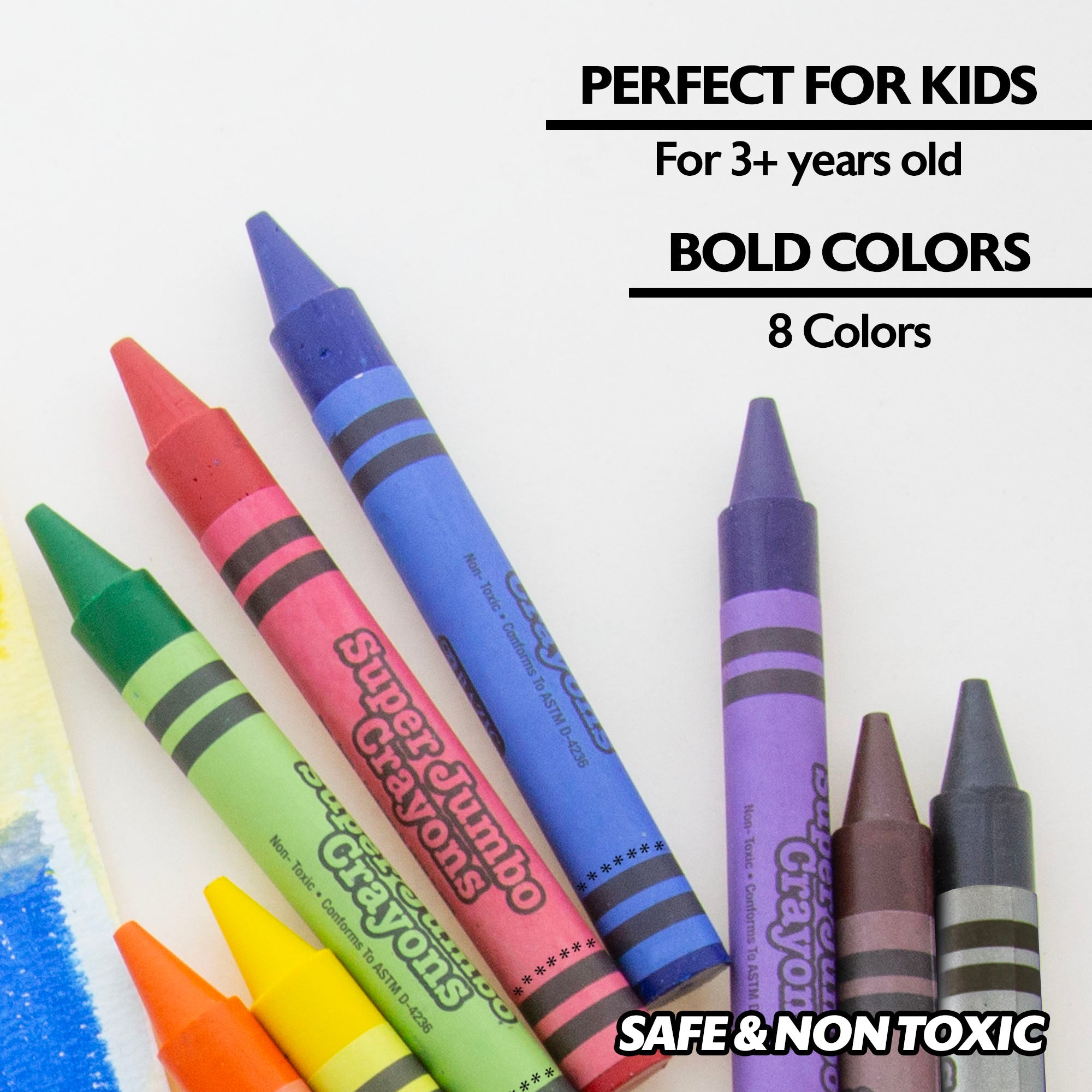 BAZIC 8 Color Premium Super Jumbo Crayons – BAZIC Store