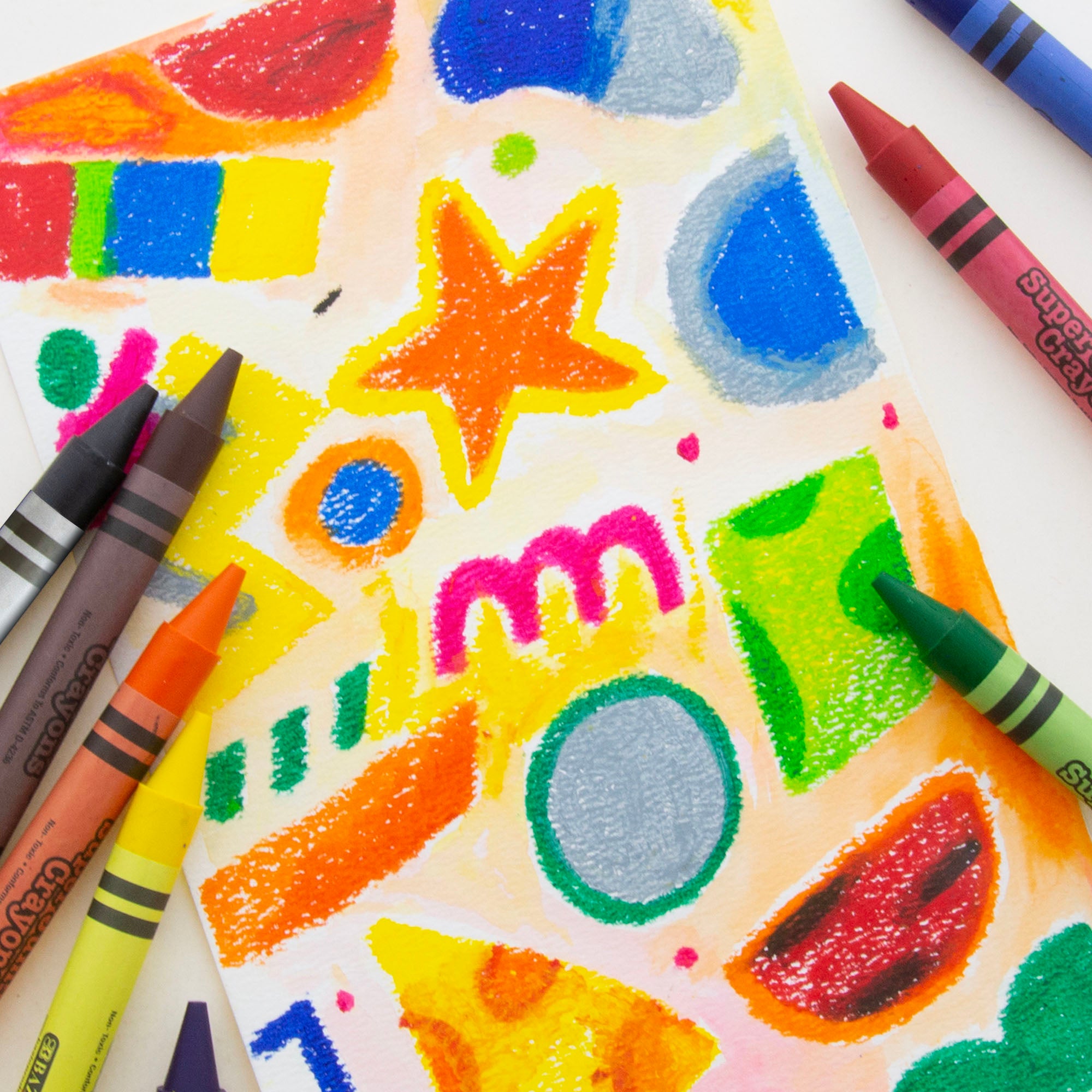 8 Color Premium Super Jumbo Crayons