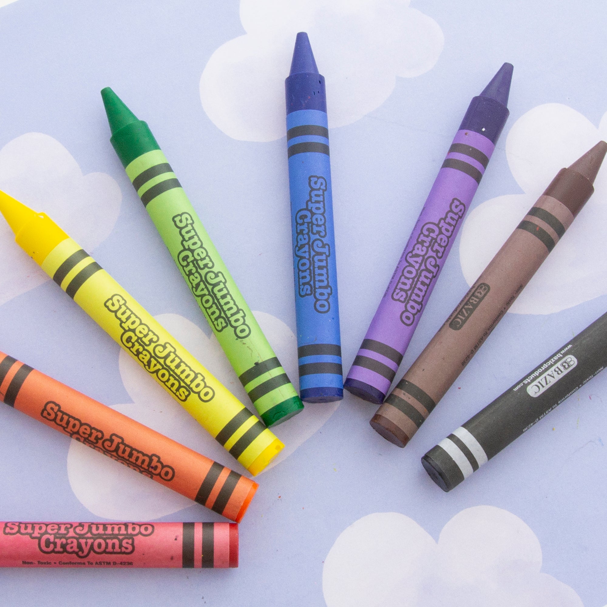 8 Color Premium Super Jumbo Crayons