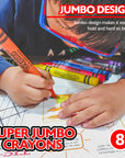 8 Color Premium Super Jumbo Crayons