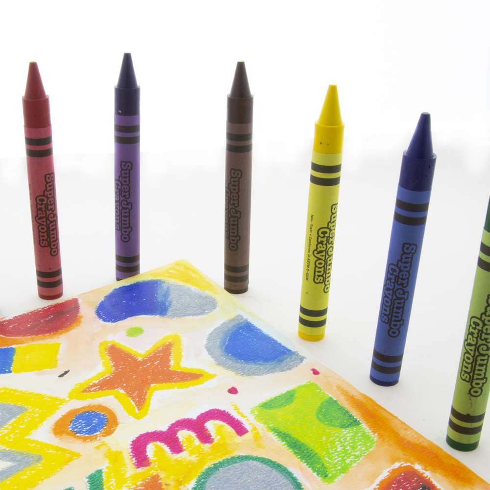 Vintage Crayola Jumbo Crayons 8 Large with original box, Made in