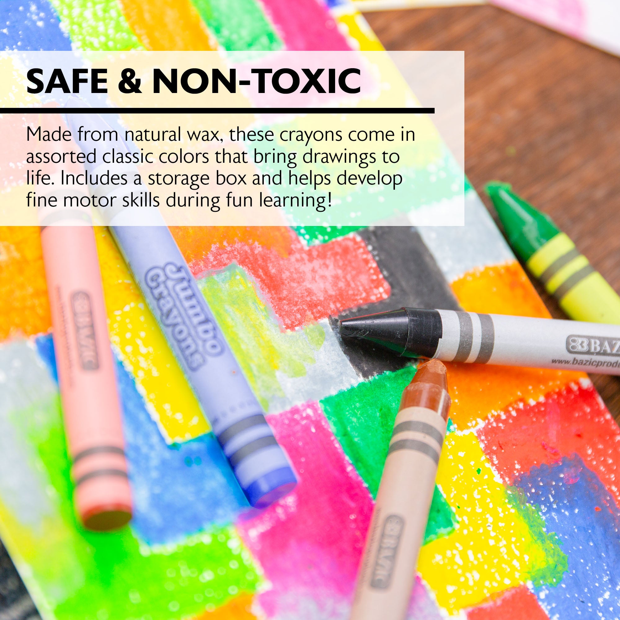 8 Color Premium Jumbo Crayons