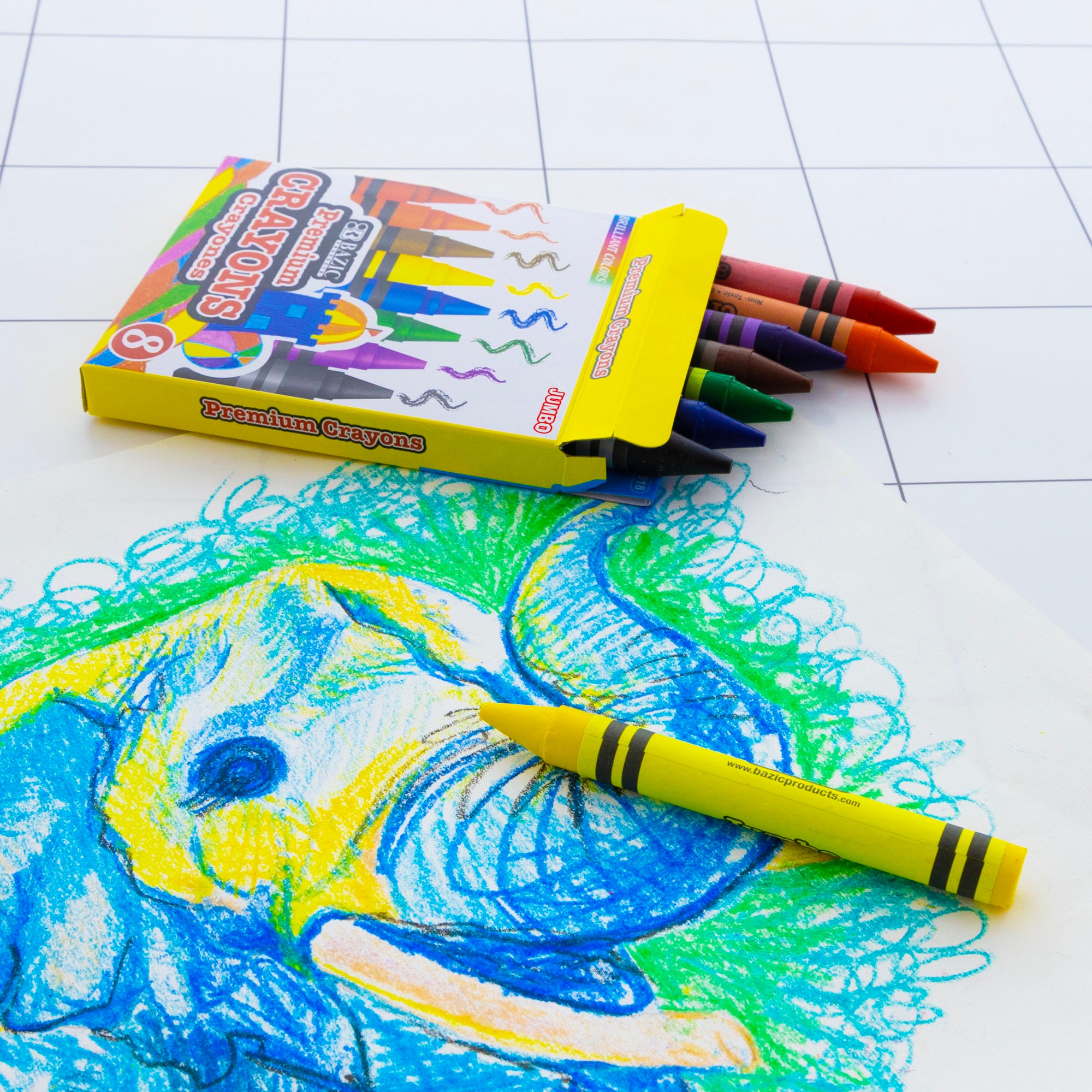 8 Color Premium Jumbo Crayons