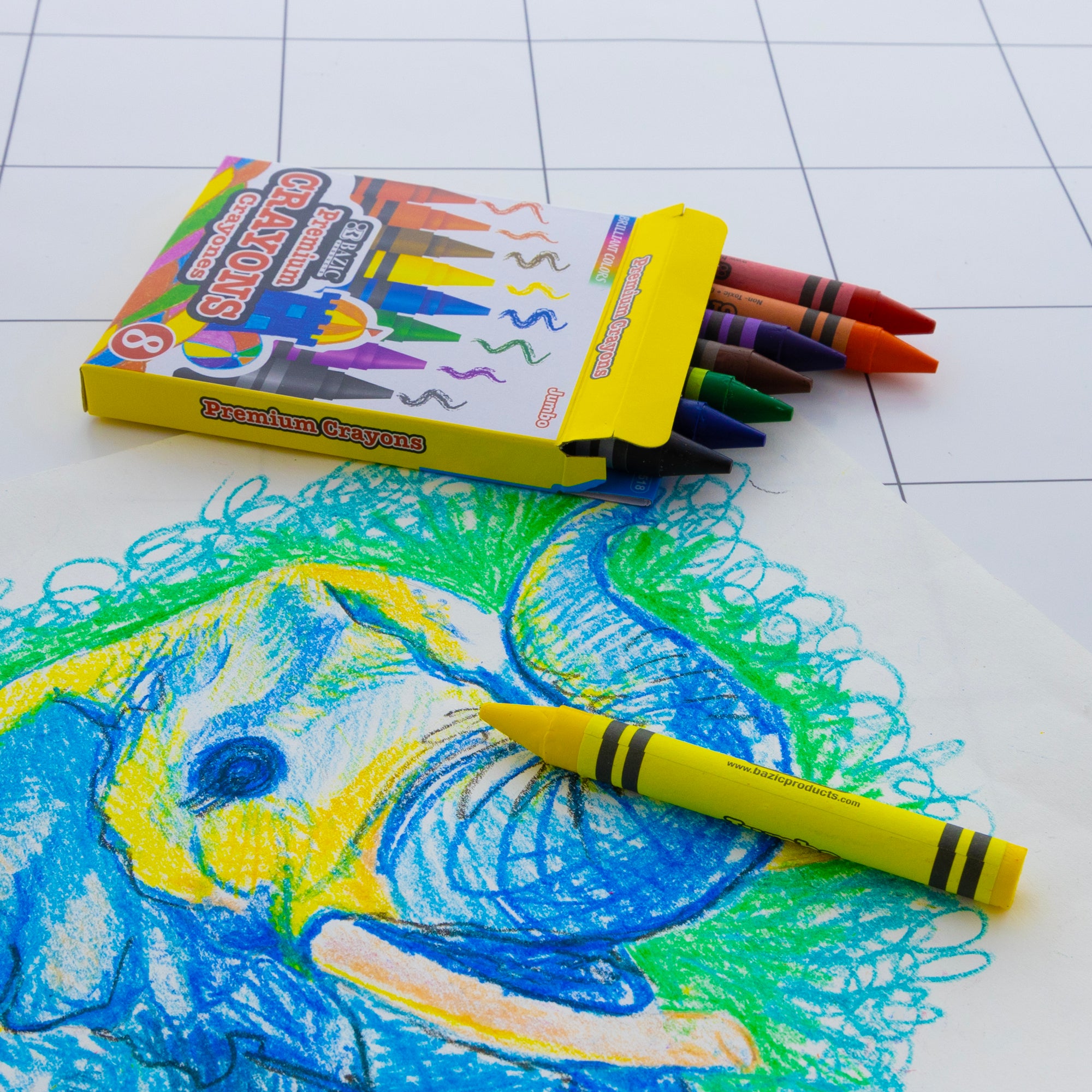 8 Color Premium Jumbo Crayons