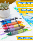 12 Color Double-Ended Premium Super Jumbo Crayons
