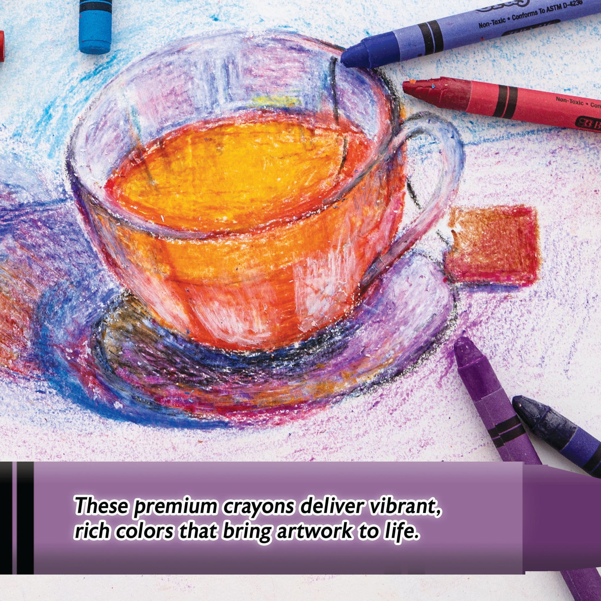 Premium Crayons in Plastic Storage