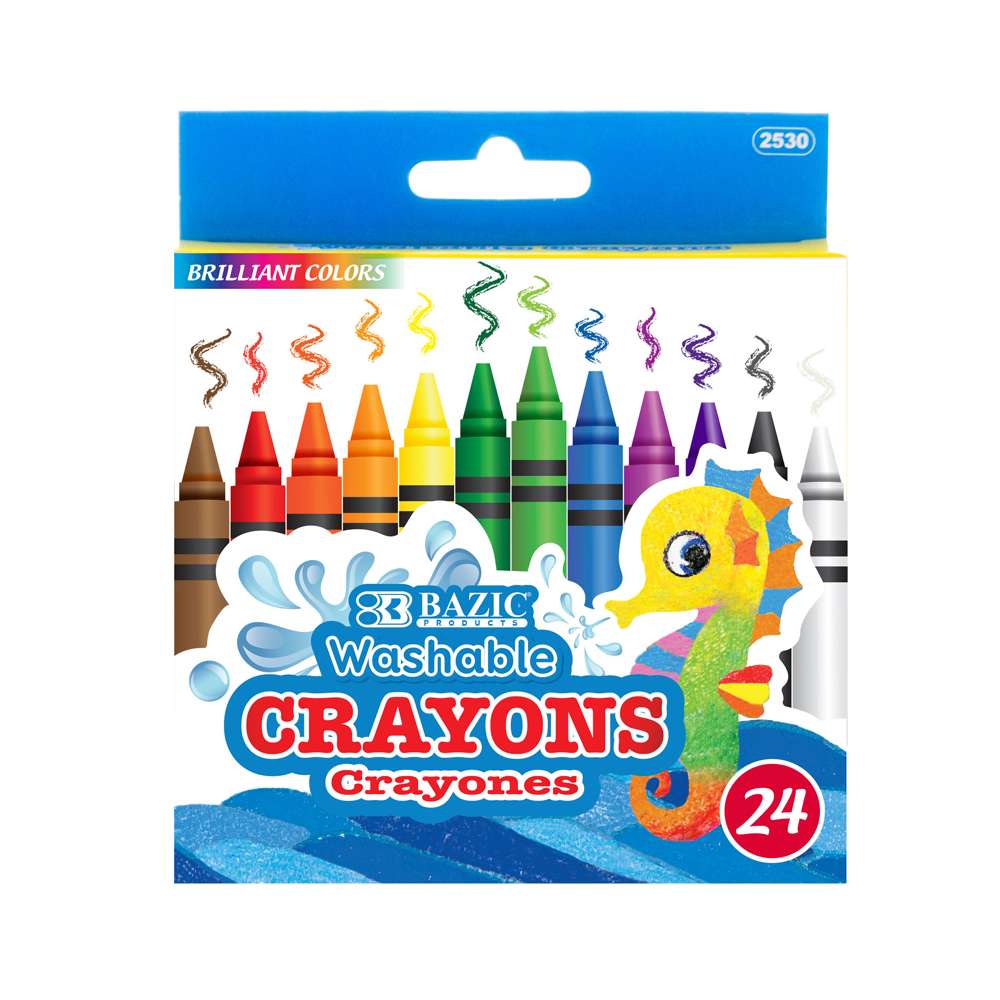 Premium Washable Crayons 24 Color