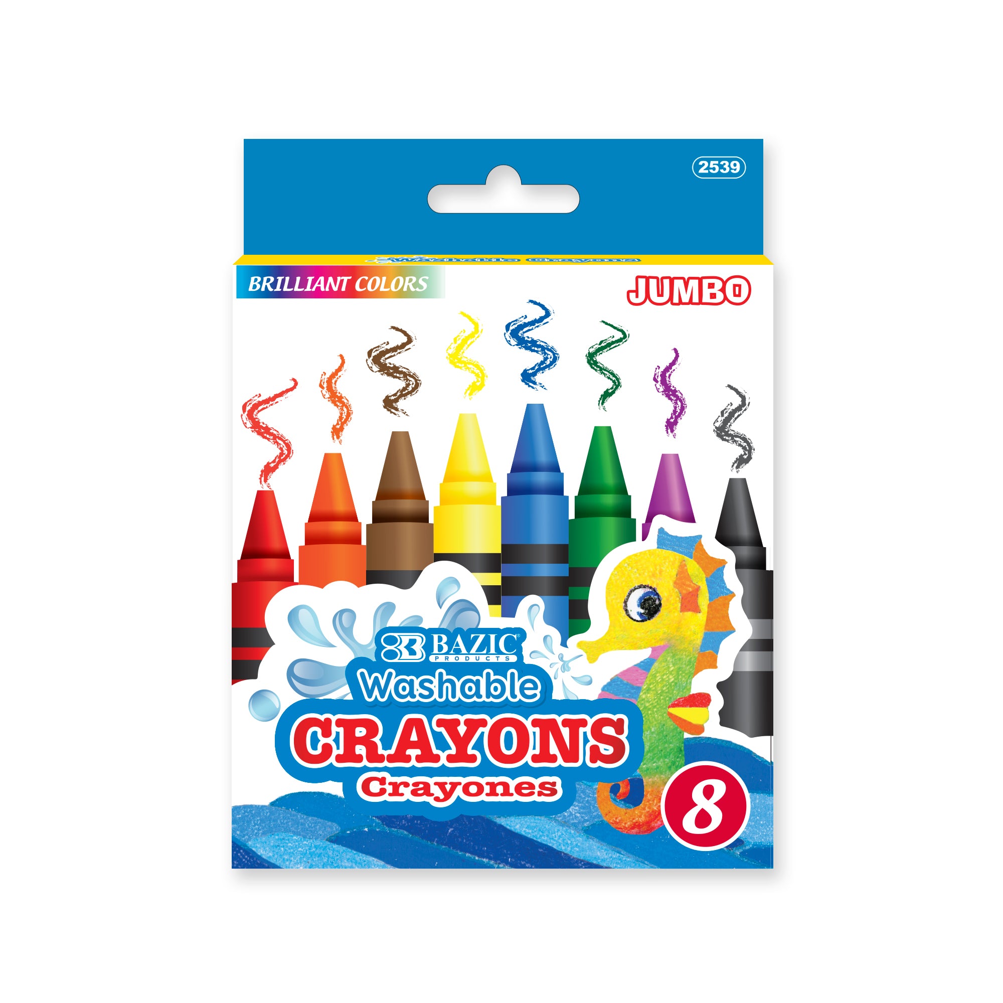 BAZIC 8 Color Washable Premium Jumbo Crayons – BAZIC Store