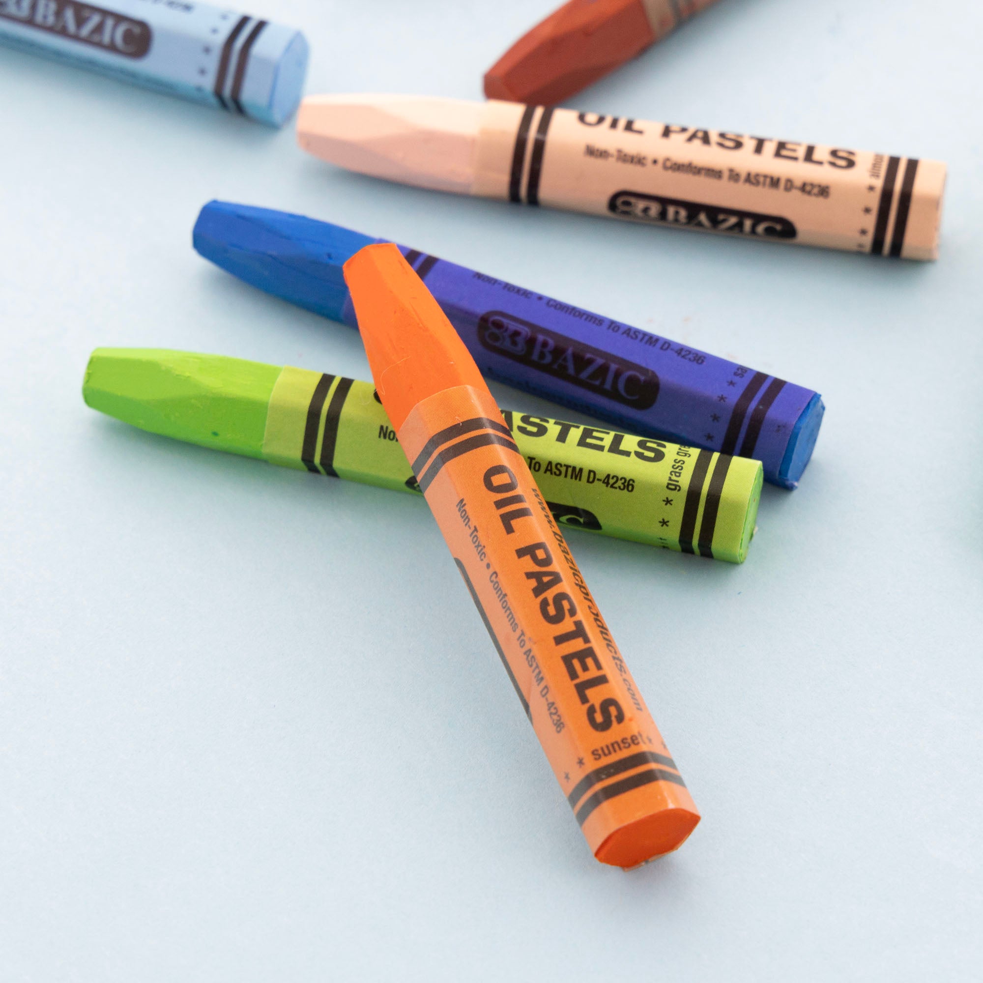 Oil Pastels, Jumbo, 12 Colors, Non-Toxic