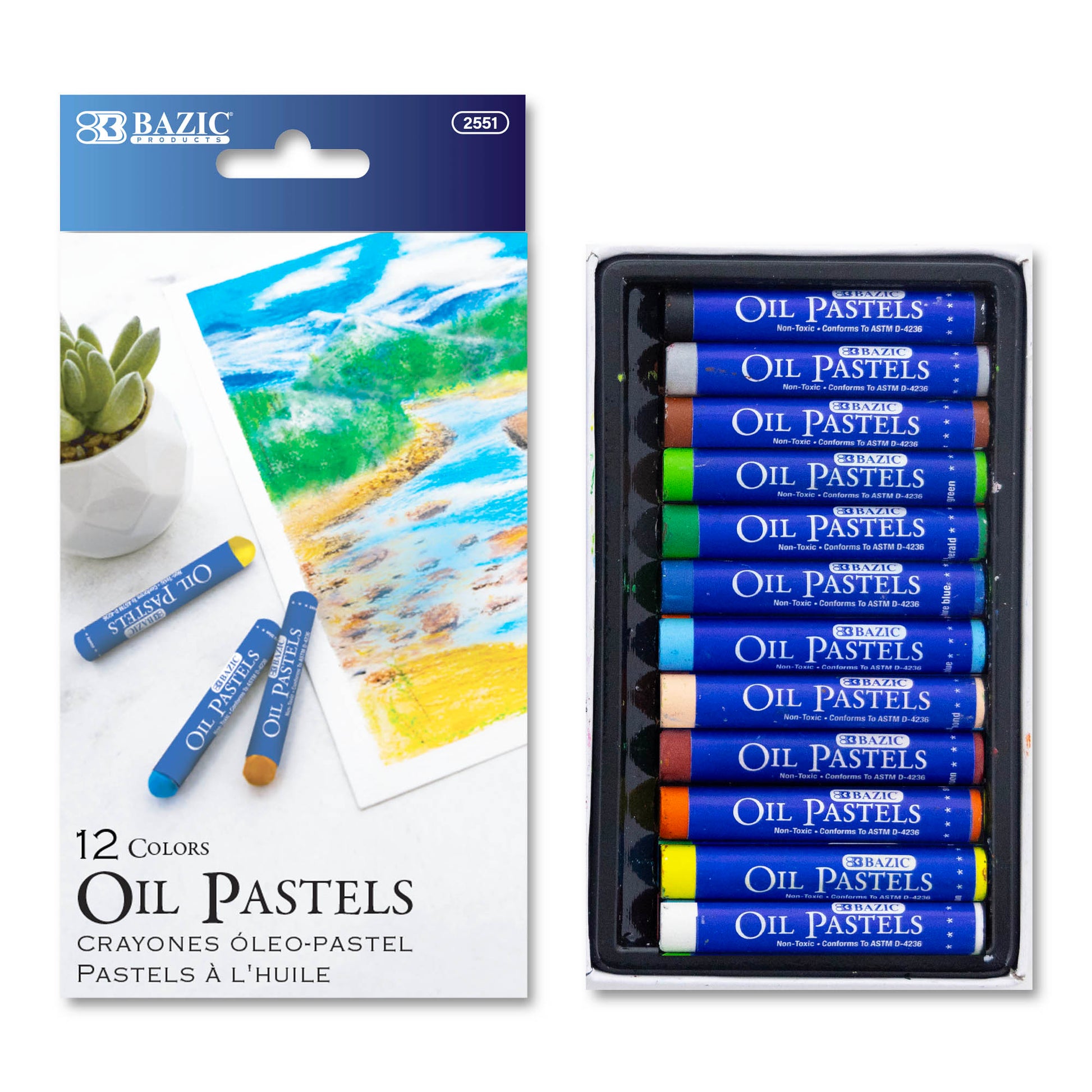 12 Colors Oil Pastels