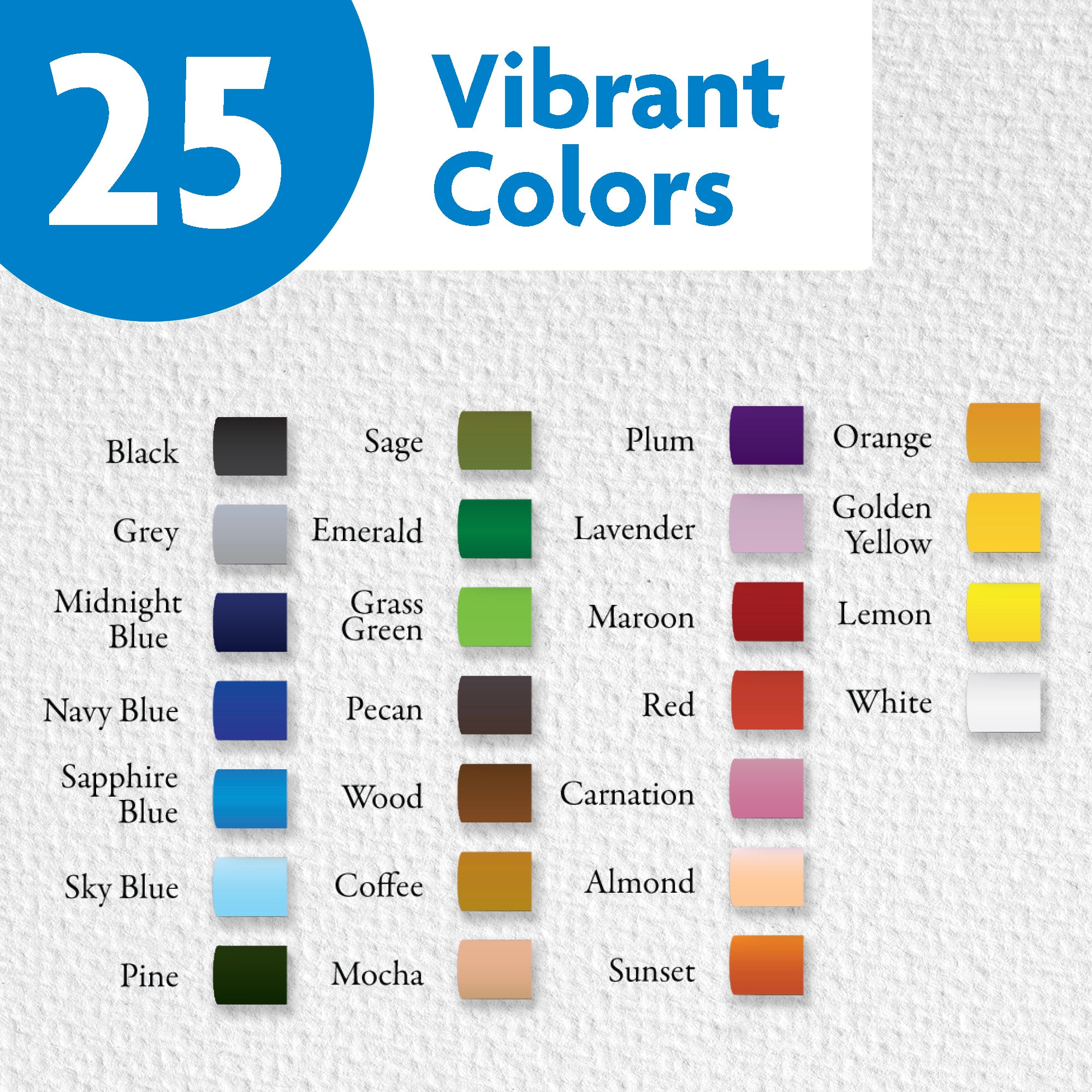 25 Color Oil Pastels, for Kids School Coloring