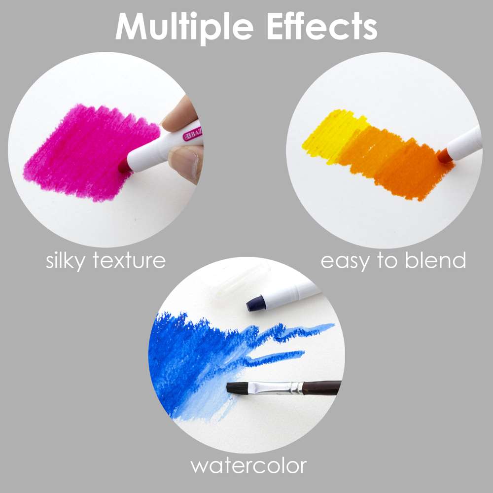 Silky Gel Crayons, 6 Colors, Non-Toxic