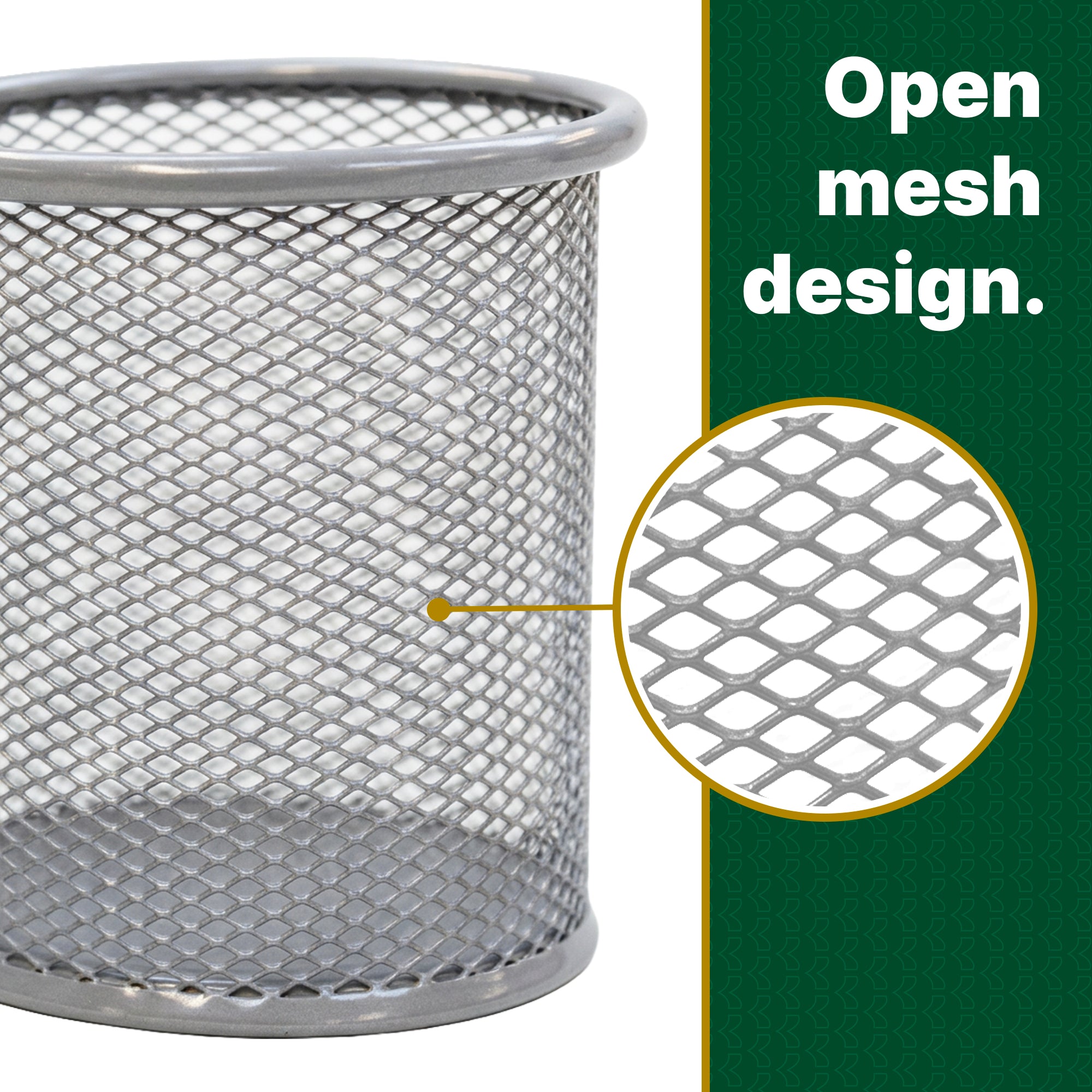 Pastel Wire Mesh Pencil Holder Cup, Assorted Colors