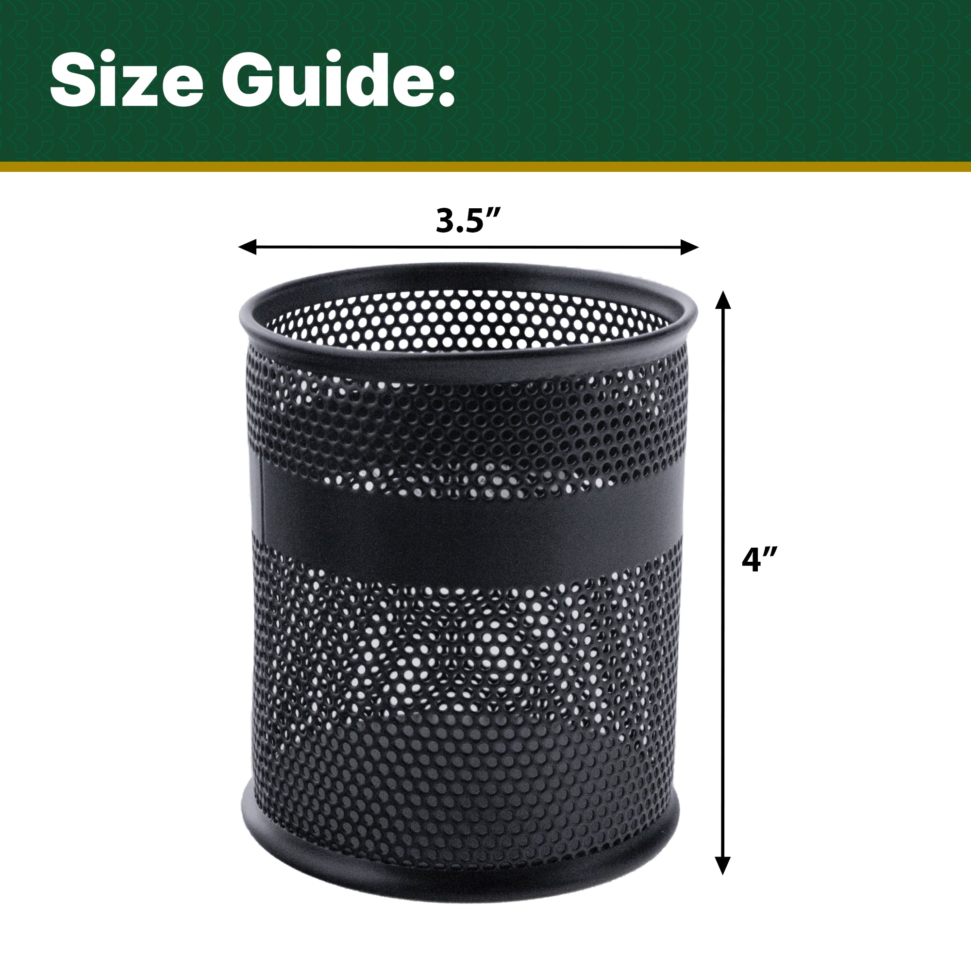 Black Metal Mesh Pencil Holder Pen Cup