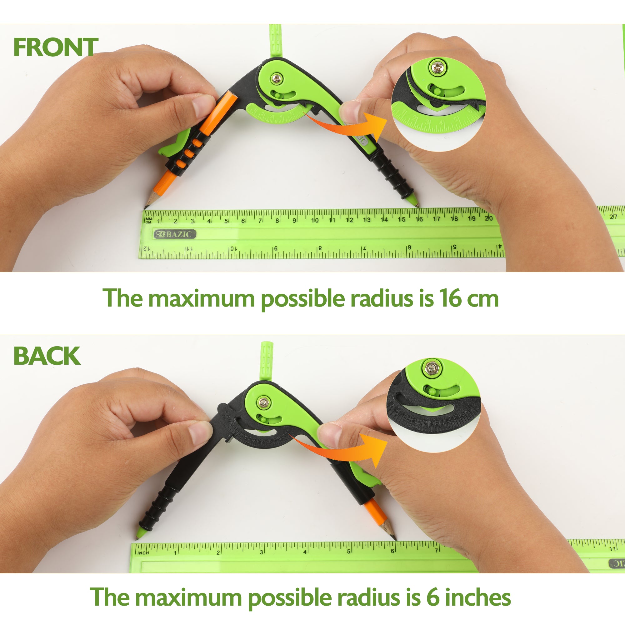 Scale-Arm Compass with #2 Wood Pencil