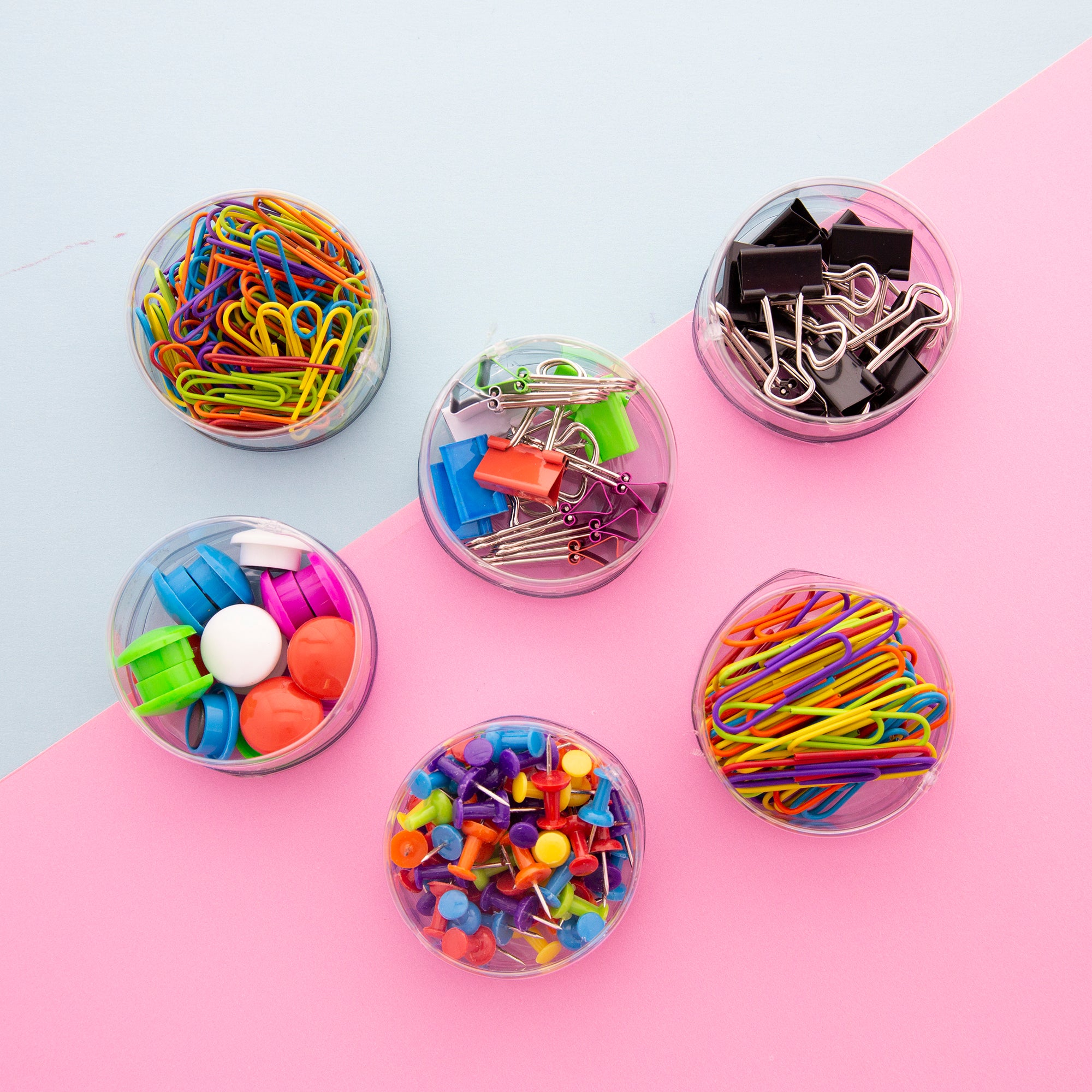Office Supply Combo Set, Clips Pins and Buttons