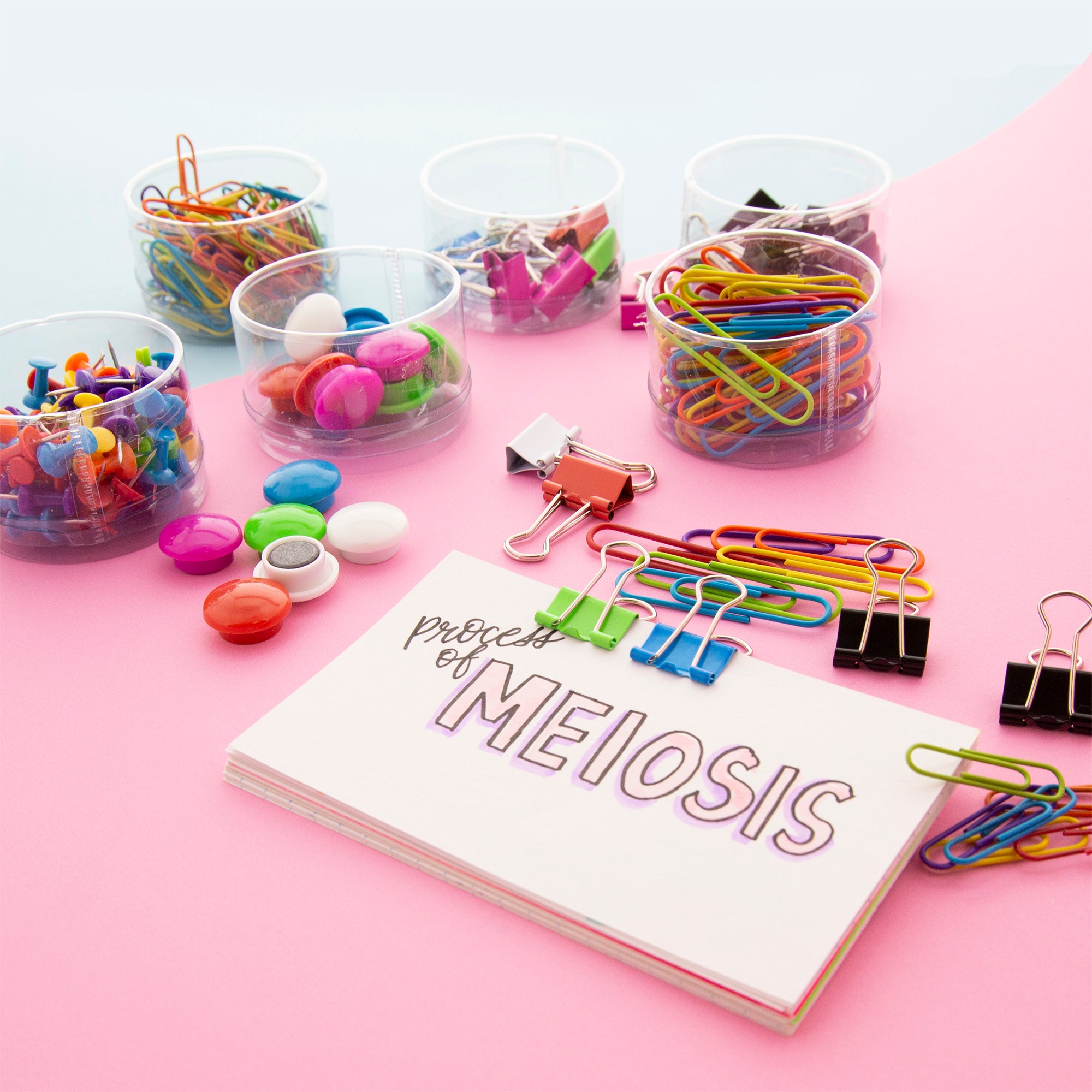 Office Supply Combo Set, Clips Pins and Buttons