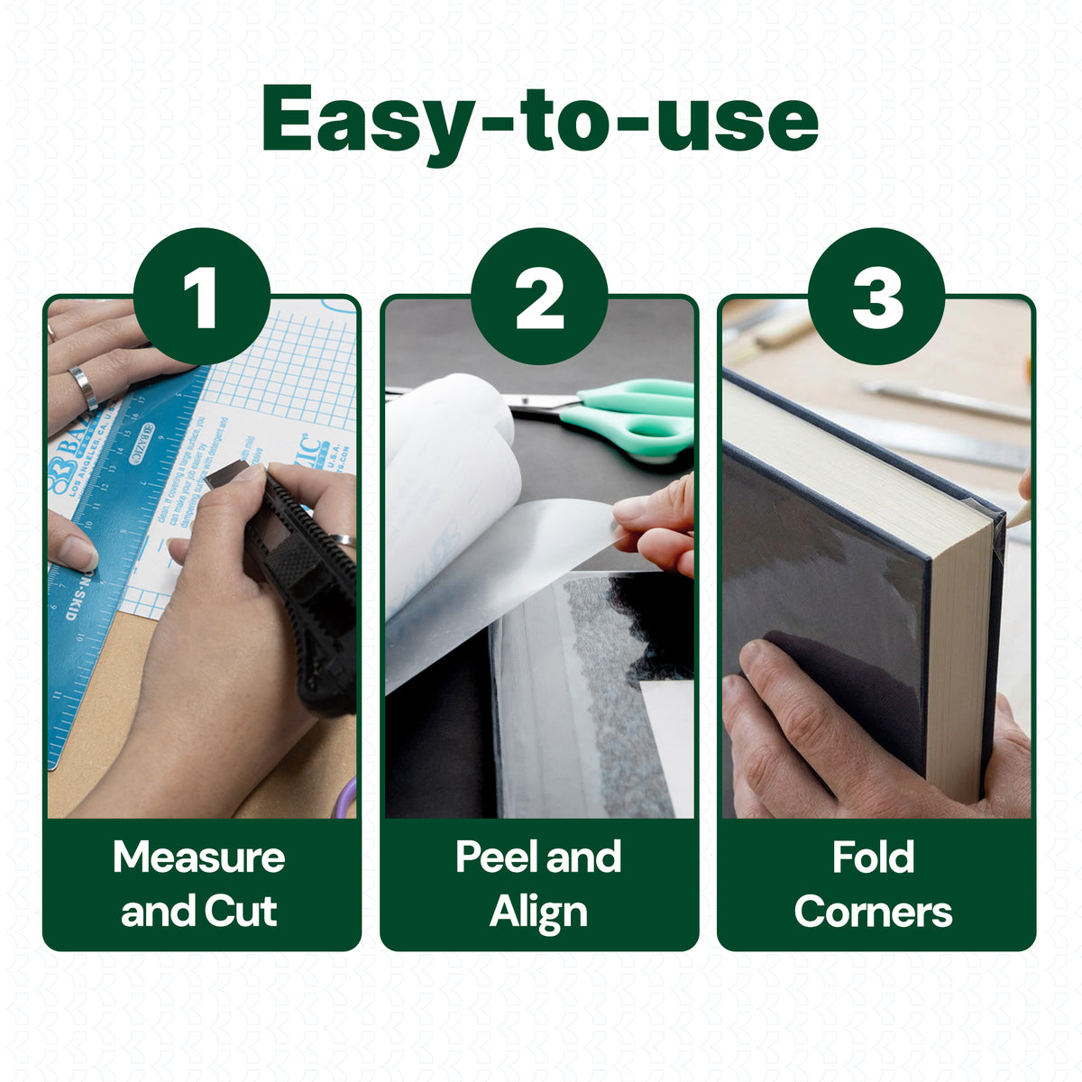 Clear Self-Adhesive Book Cover Roll, 17.5 in x 5 ft
