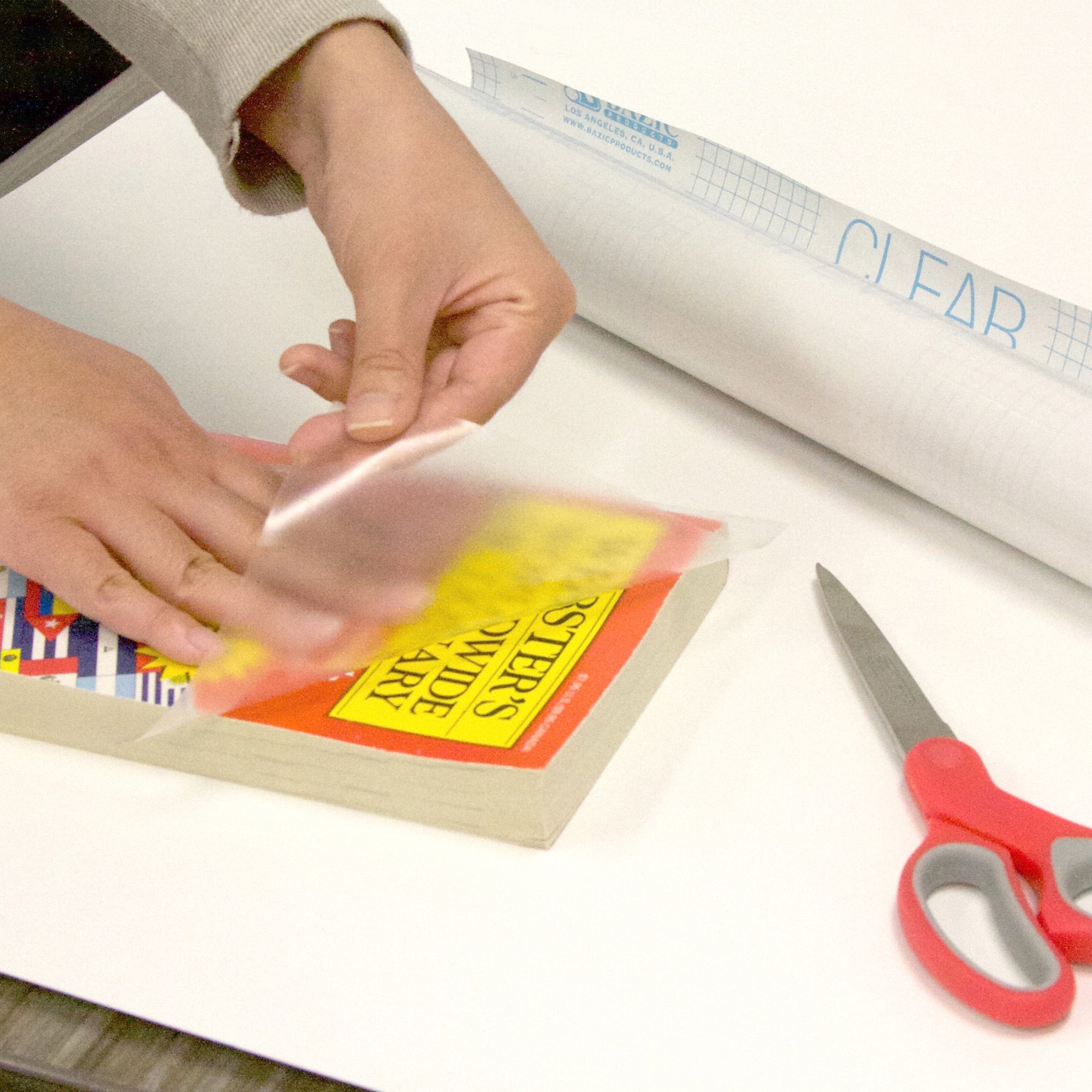 17.5" X 5' Clear Self Adhesive Book Cover