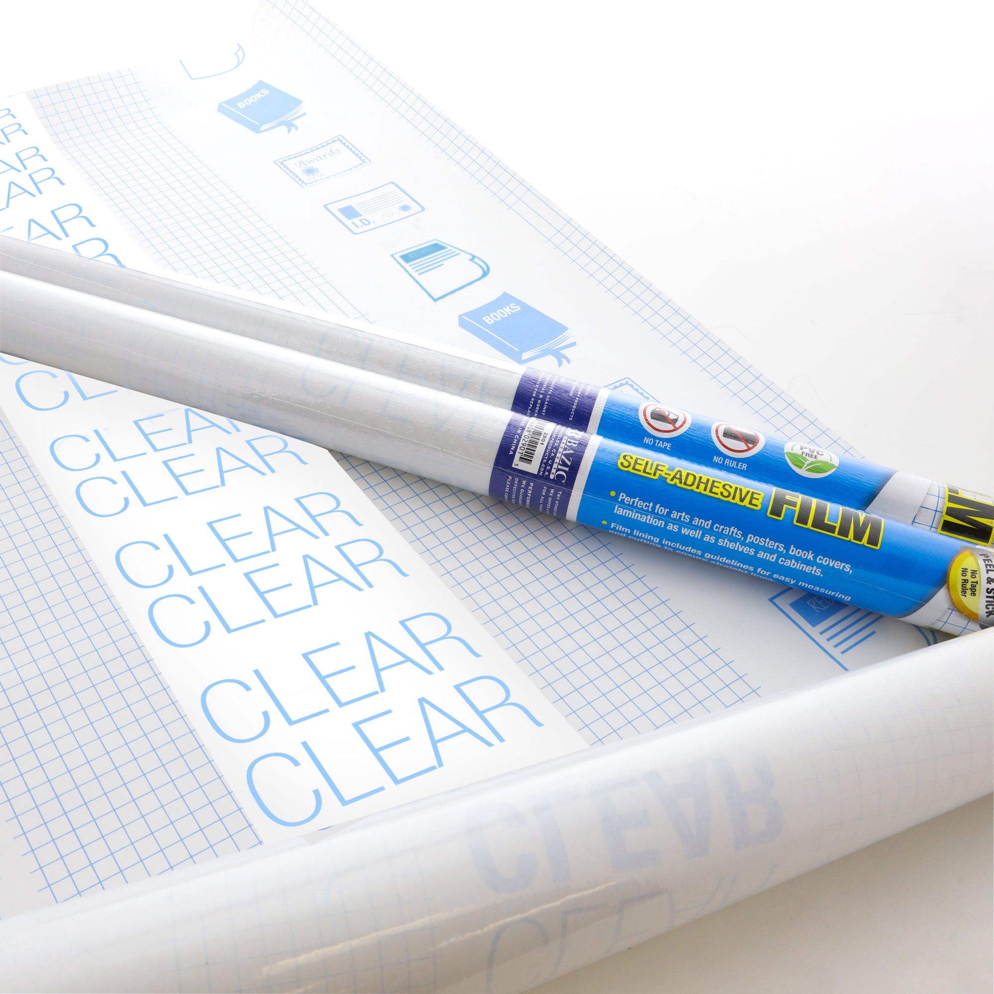 17.5" X 5' Clear Self Adhesive Book Cover